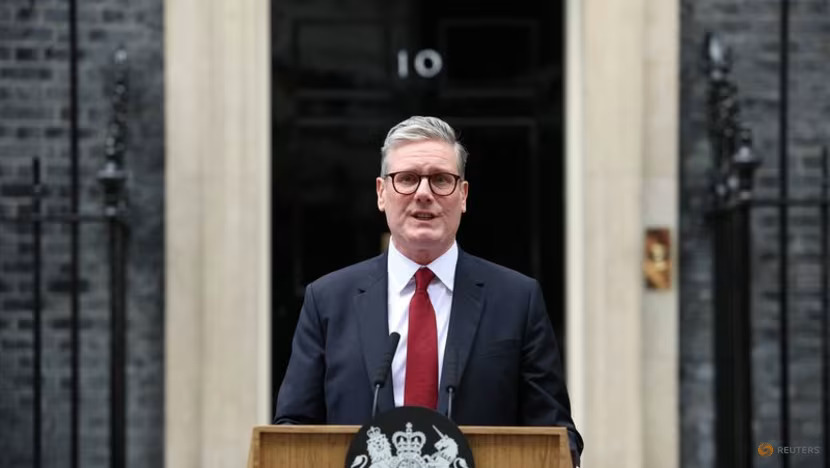 New British Prime Minister Keir Starmer delivers a speech at Number 10 Downing Street, following the results of the country's general election, in London on Jul 5, 2024.