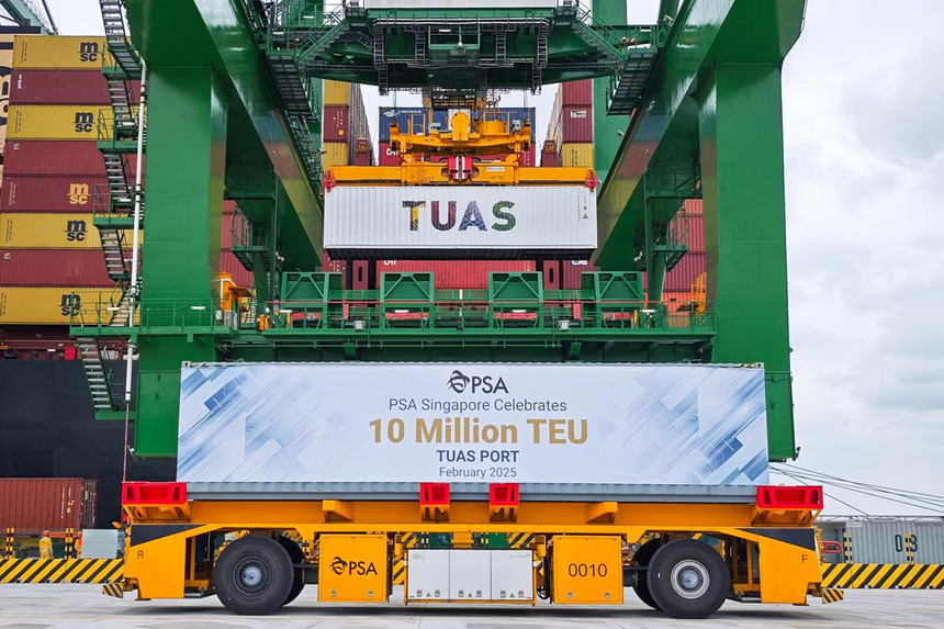 Tuas Port is being developed in four phases and will be the world’s largest fully automated port when completed in the 2040s.