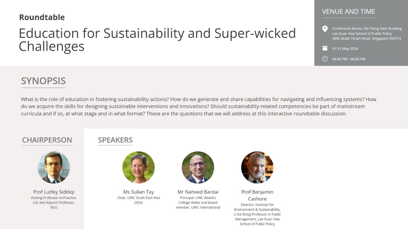 Education for Sustainability and Super-wicked Challenges