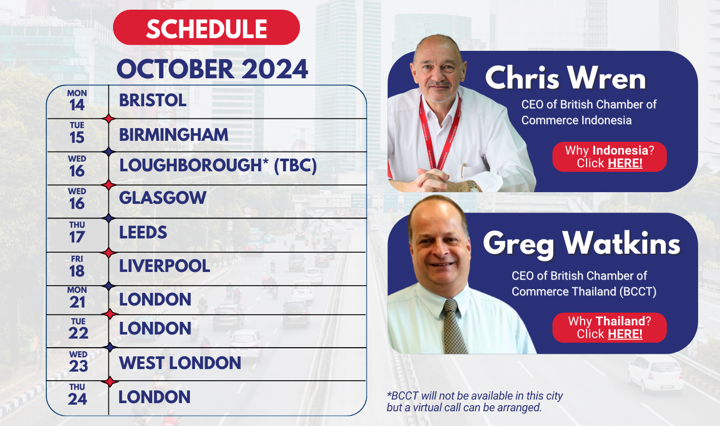 UK Roadshow General Schedule